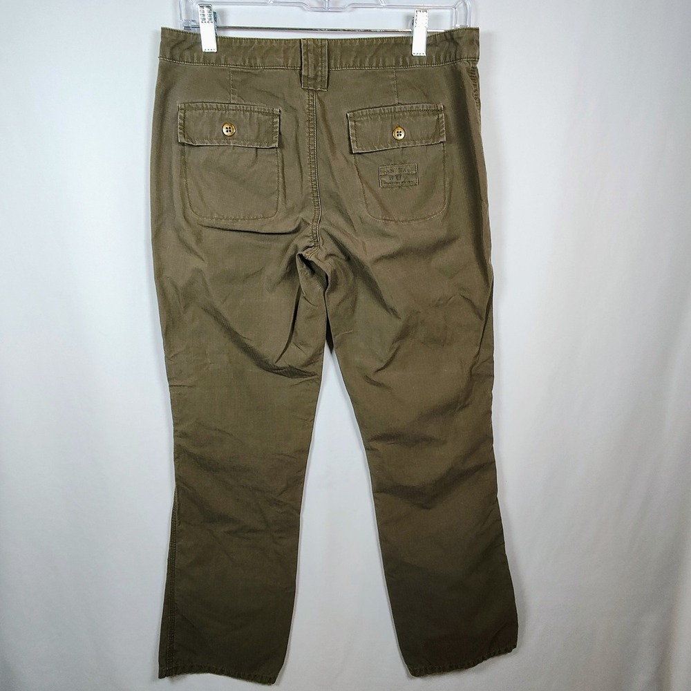 DKNY Jeans Women's Olive Green Ripstop Utility Cargo Pants Size 4 Straight Leg - Picture 2 of 12